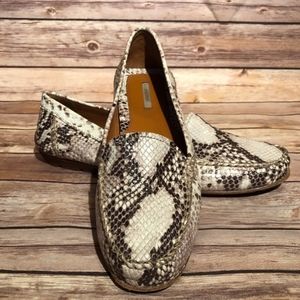 GEOX Respira Leather Snakeskin Loafer Driving 9